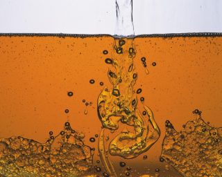 Orange Fluid Bubbles